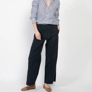 Nili Lotan Leon Boy Black Twill Cotton Pants